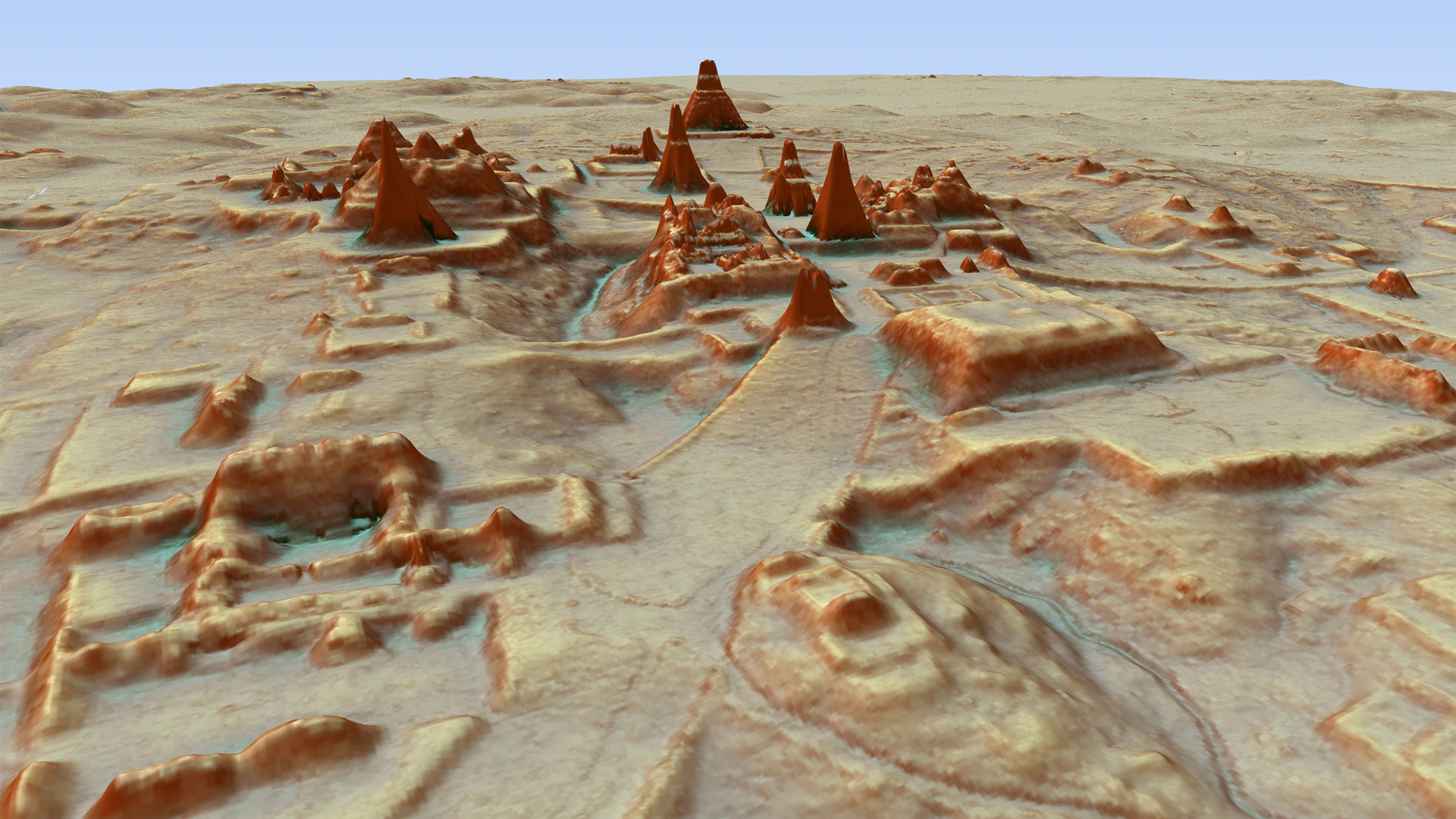 Eine 3D-Animation der Maya-Stätte