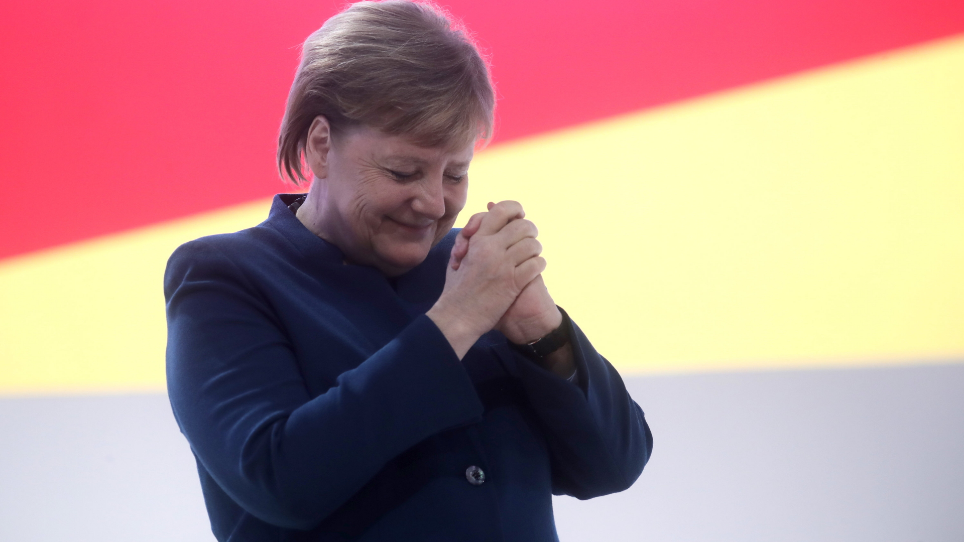 Merkel nach ihrer letzten Rede als Vorsitzende | dpa