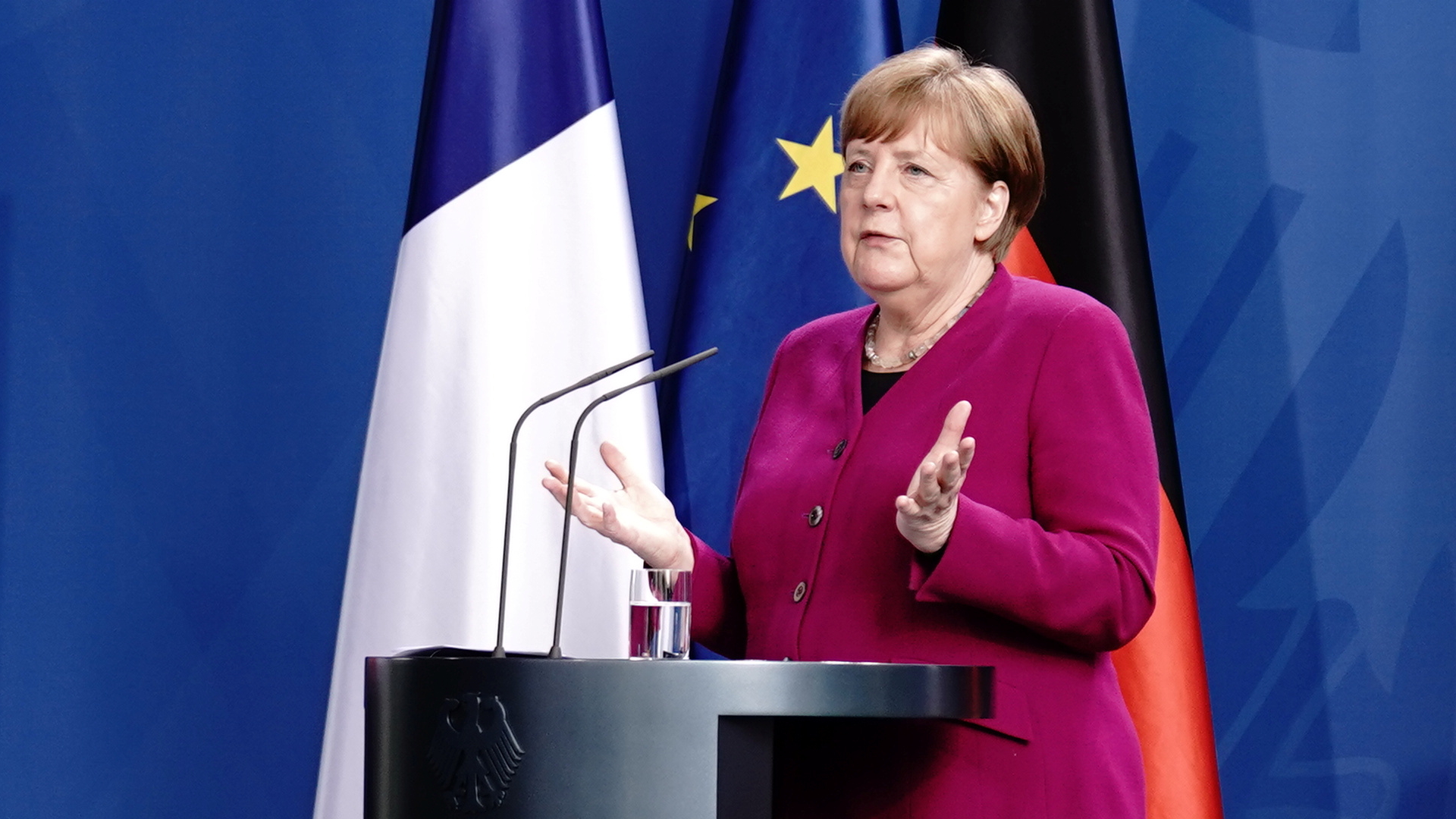 Merkel bei der Vorstellung des EU-Wiederaufbaufonds | REUTERS