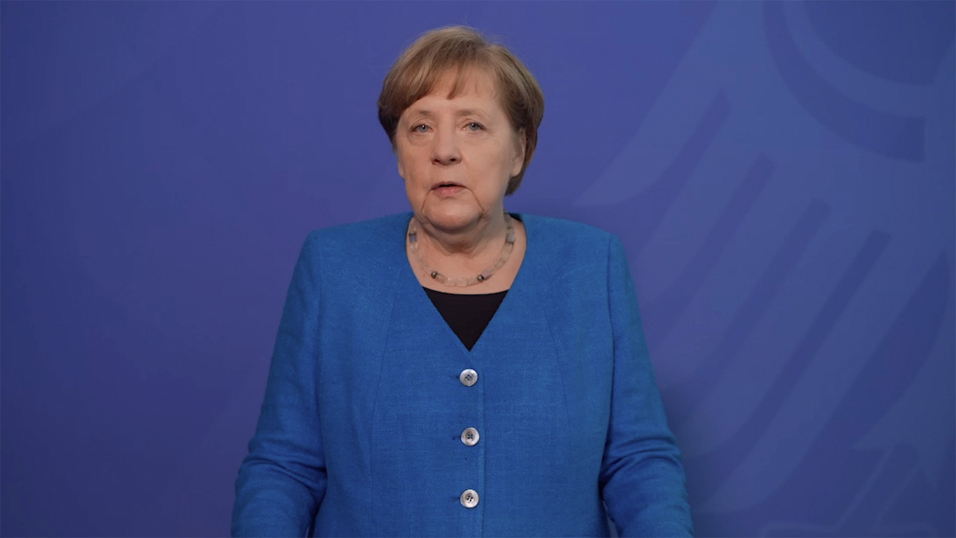 Screenshot vom Video-Podcast mit Angela Merkel