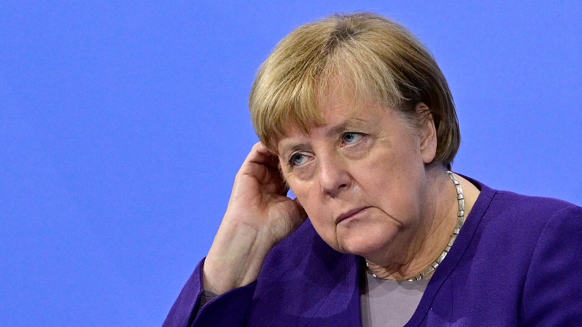 Kanzlerin Angela Merkel bei der Pressekonferenz des Bund-Länder-Treffens | AFP