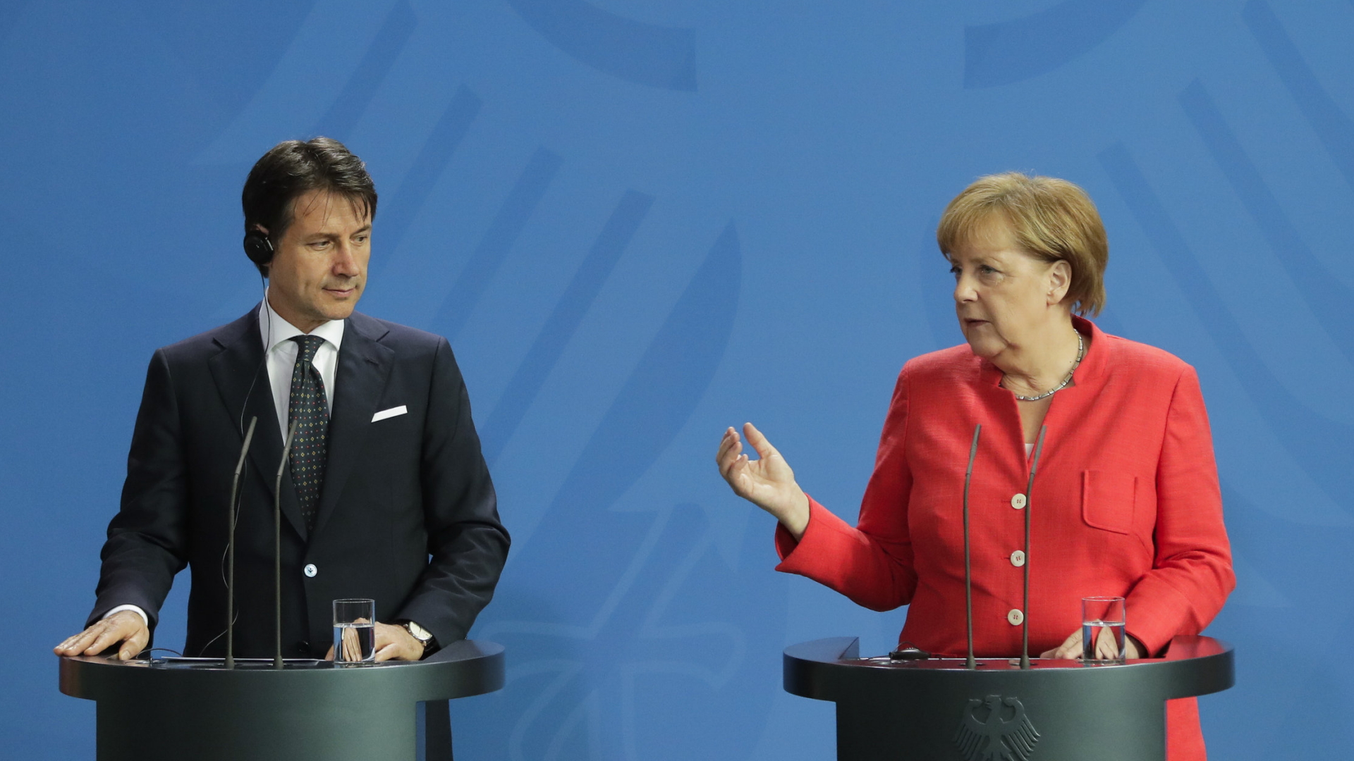 Italiens Ministerpräsident Conte und Bundeskanzlerin Merkel