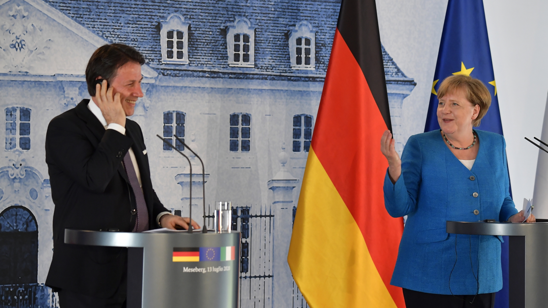 Italiens Premierminister Conte und Bundeskanzlerin Merkel | dpa