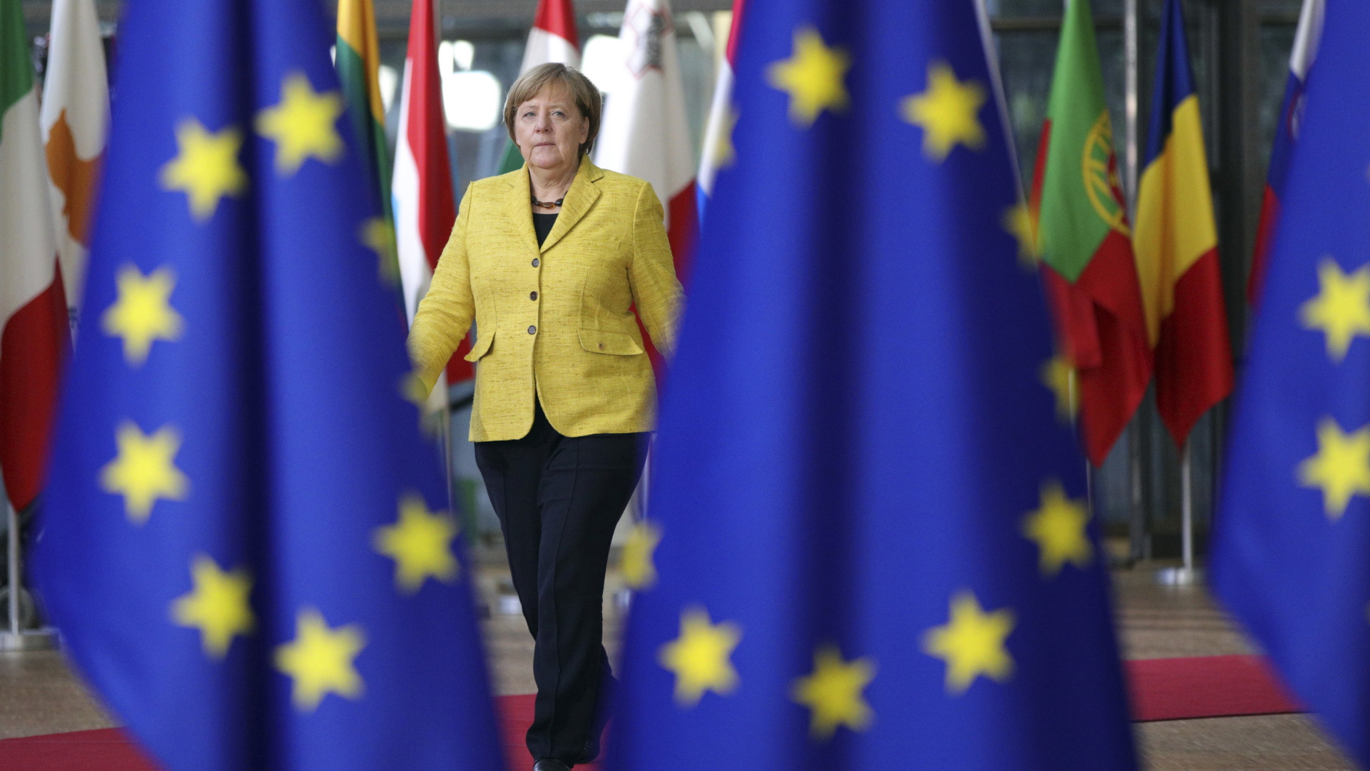 Bundeskanzlerin Angela Merkel kommt zum EU-Gipfel.