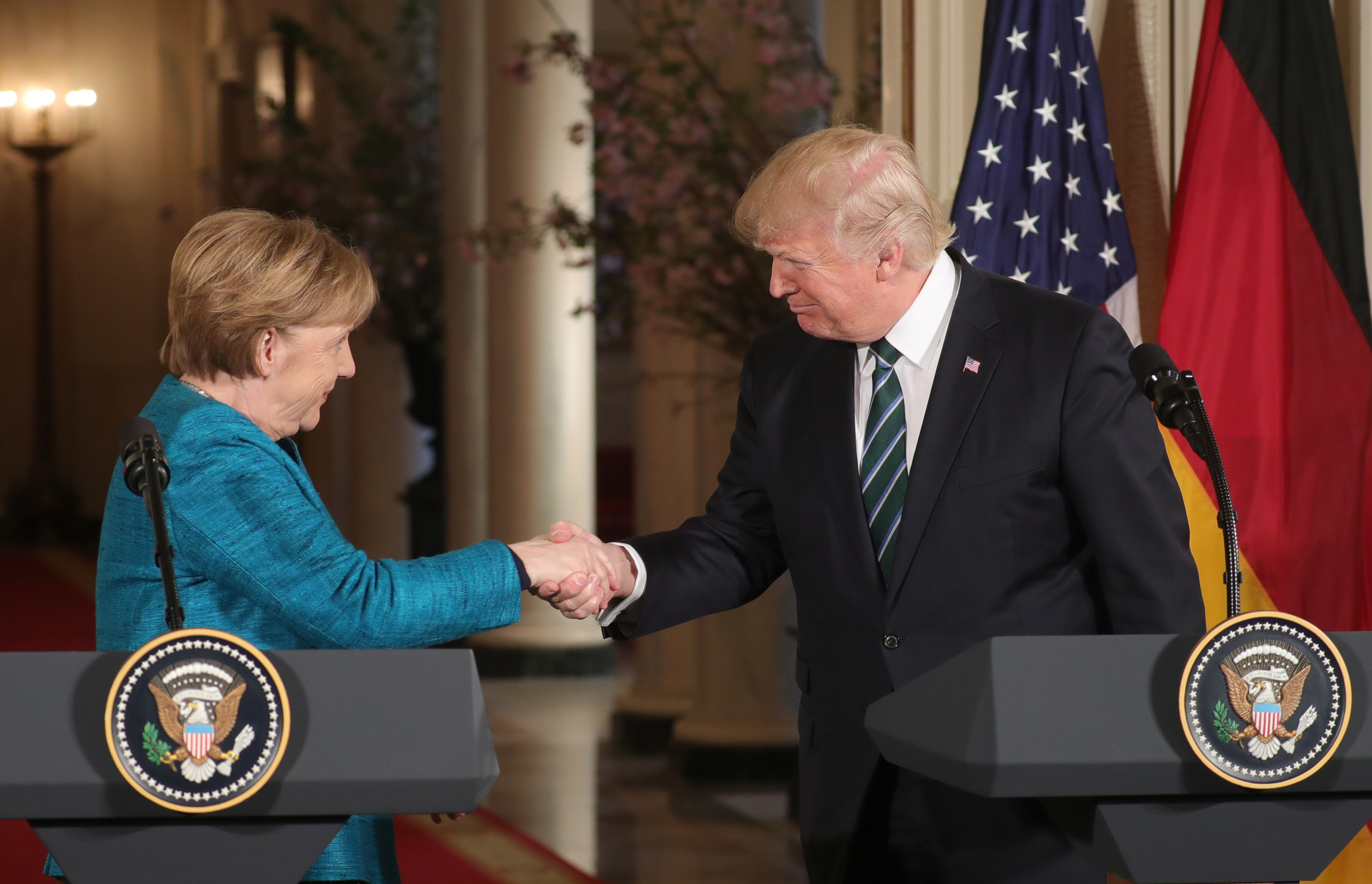 Merkel bei Trump (März 2017) | picture alliance / Michael Kappe
