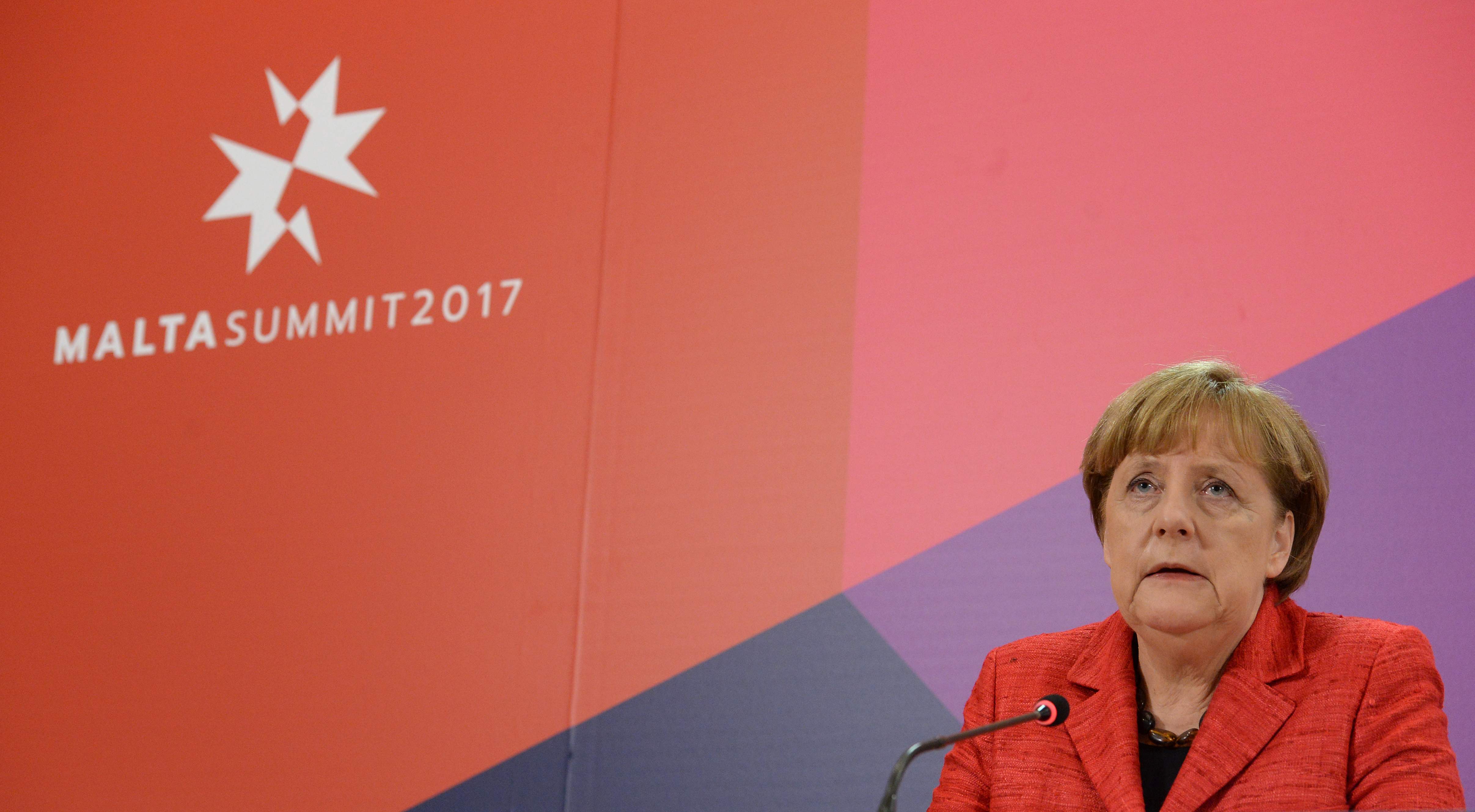 Kanzlerin Angela Merkel auf dem EU-Gipfel in Valletta