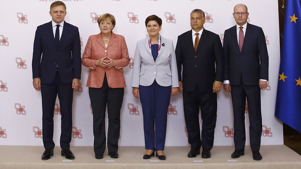 Regierungschefs Fico, Merkel, Szydlo, Orban und Sobotka bei einem Treffen in Warschau | null