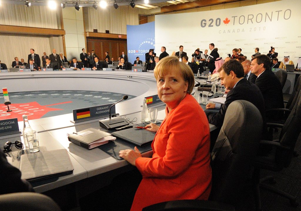 Bundeskanzlerin Angela Merkel auf dem G-20-Gipfel im kanadischen Toronto | AFP