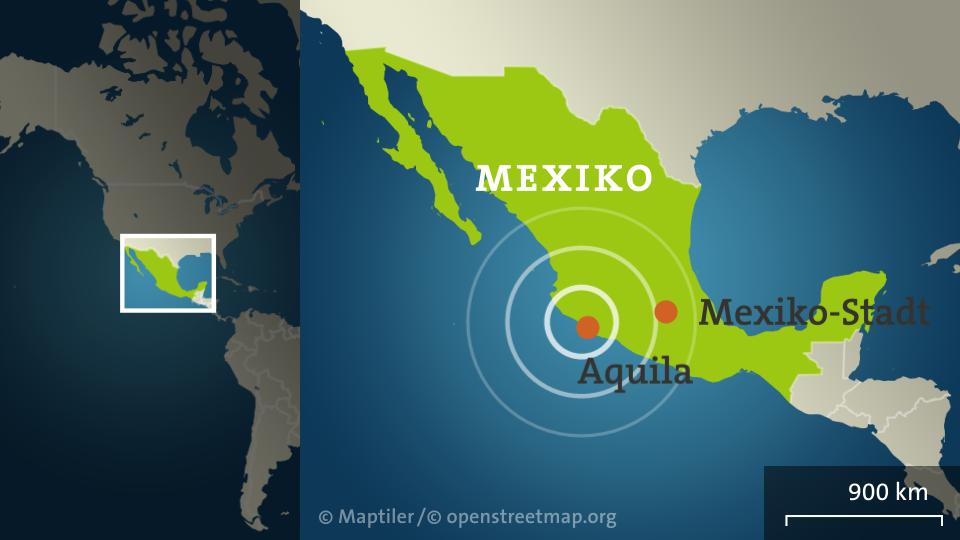 Karte von Mexiko mit Aquila