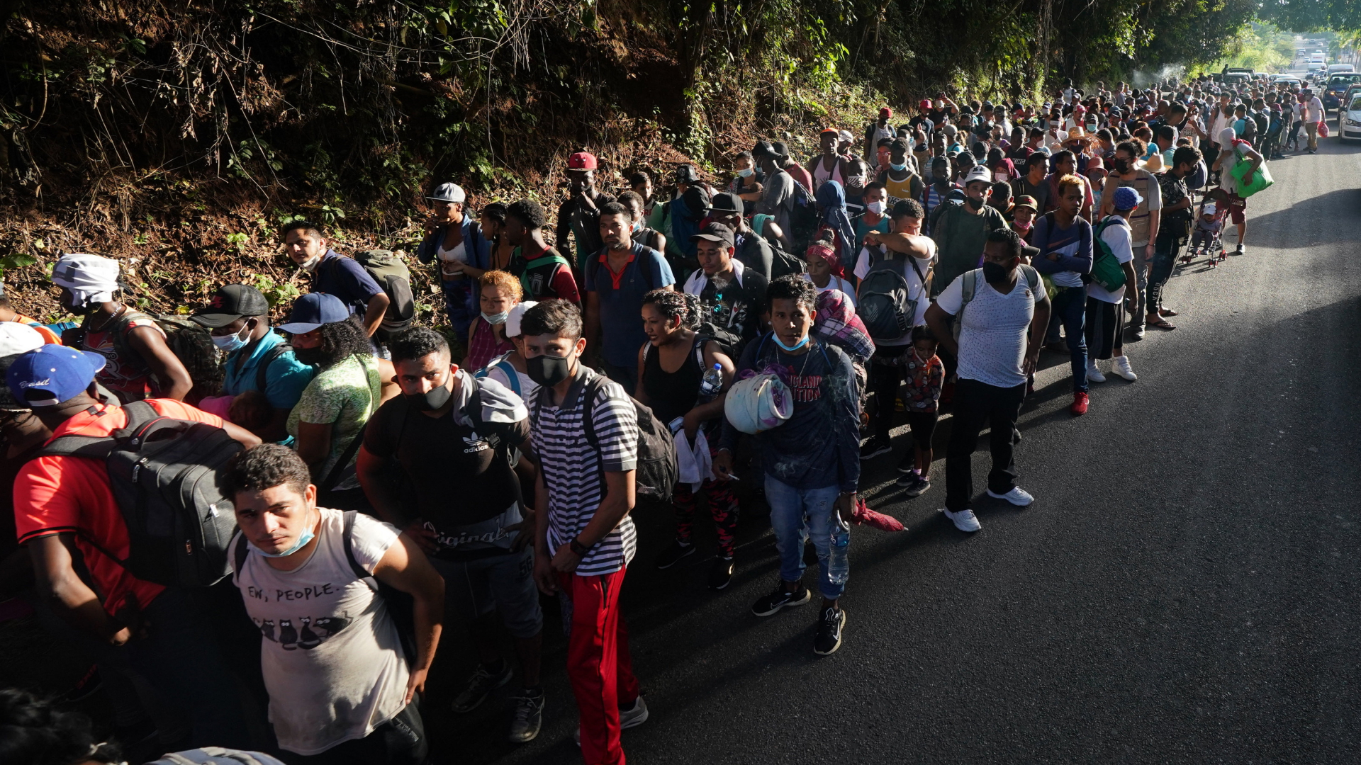 In Tapachula (Mexiko) sammeln sich Migranten, um in Richtung USA weiterzuziehen | AP