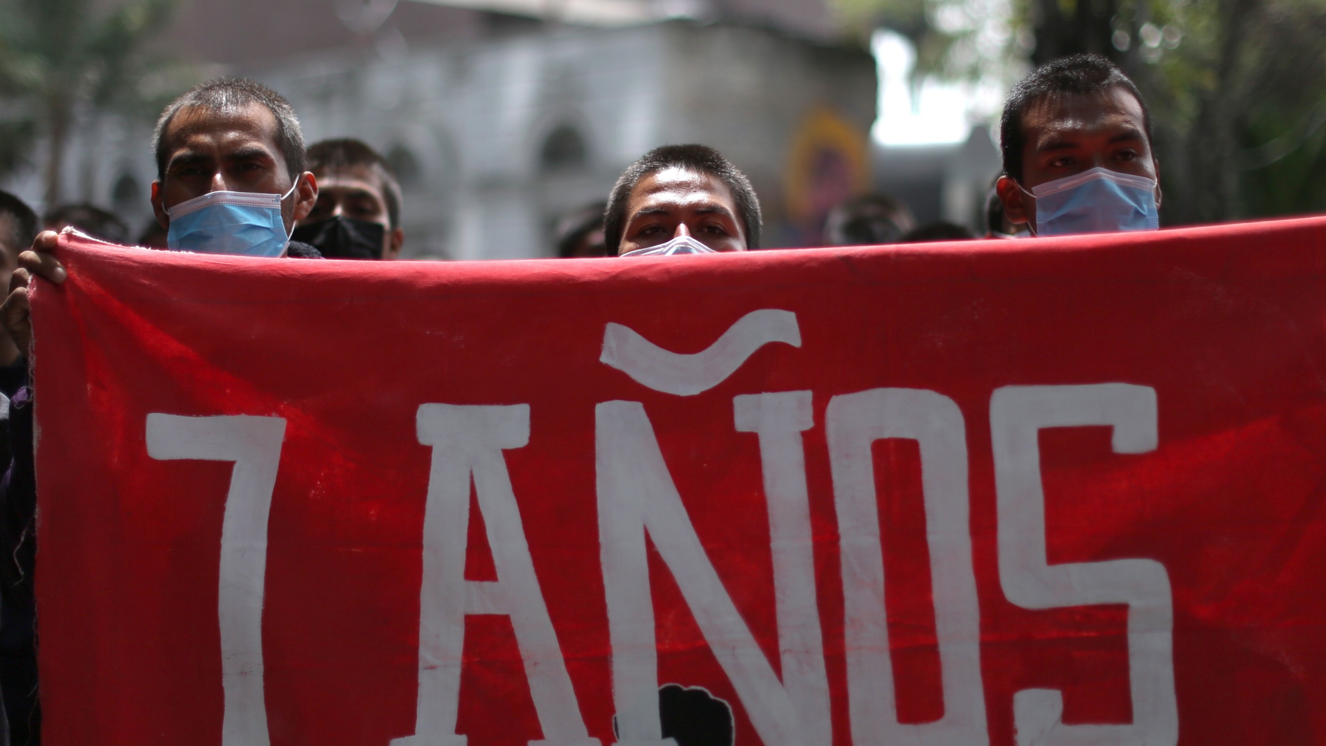 Protest von Hinterbliebenen der 43 vermissten Studenten in Mexiko