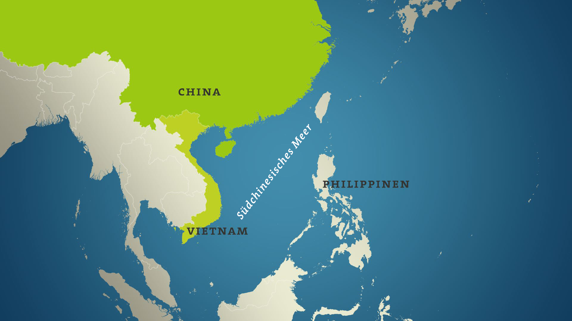 Karte: China und  Südchinesisches Meer