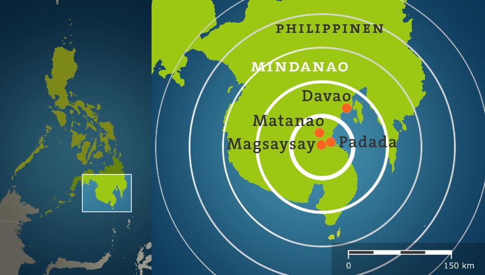Karte: Insel Mindanao, Philippinen