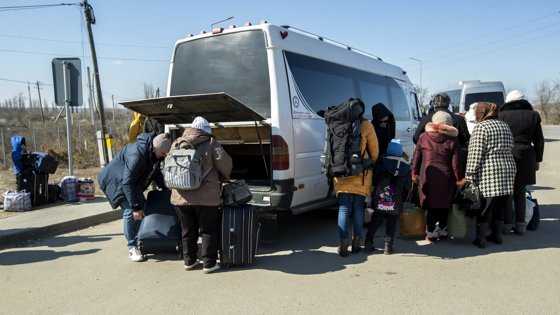 Flüchtlinge aus der Ukraine hinter der Grenze zur Republik Moldau | EPA