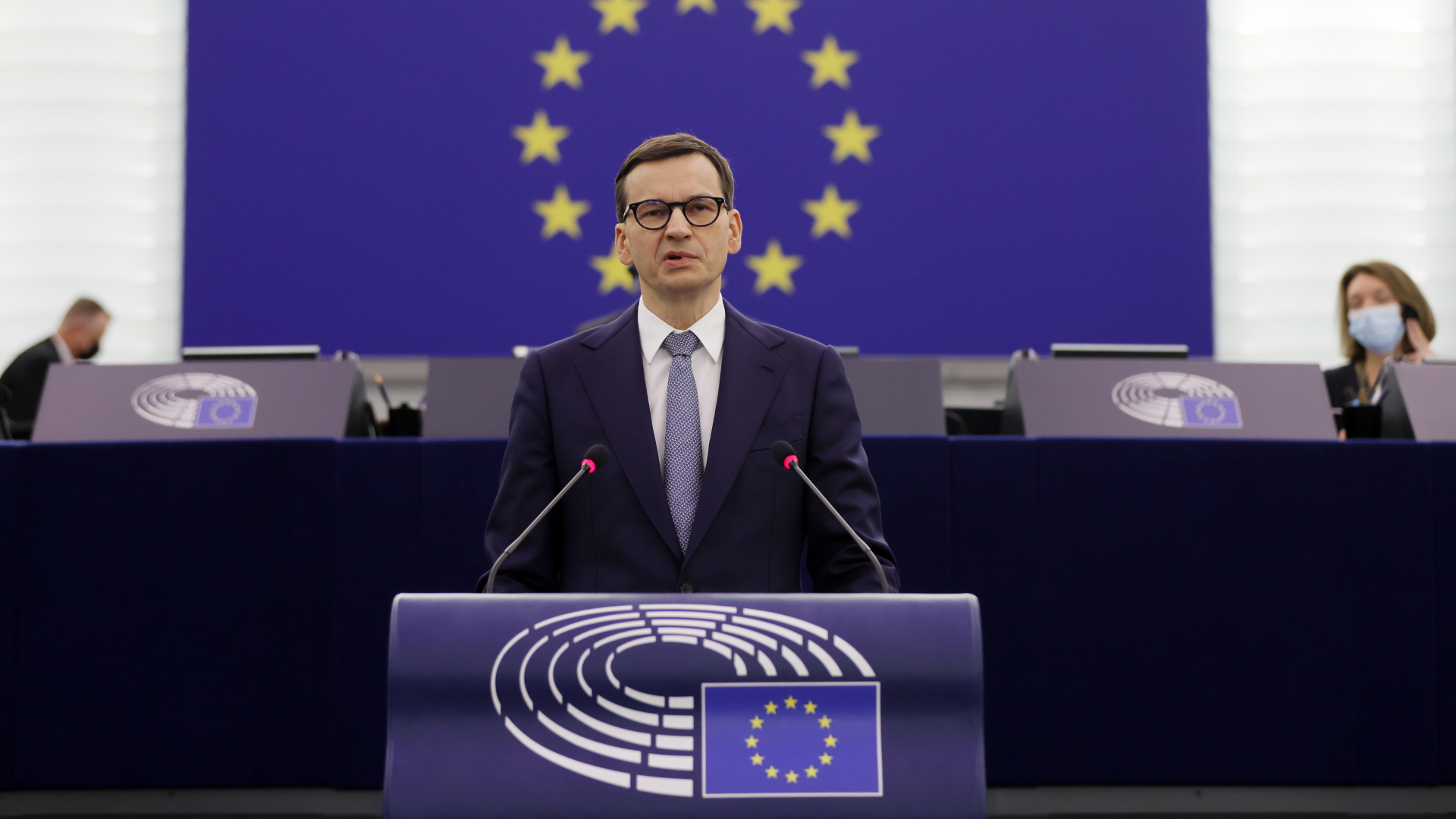 Der polnische Ministerpräsident Morawiecki im EU-Parlament | EPA
