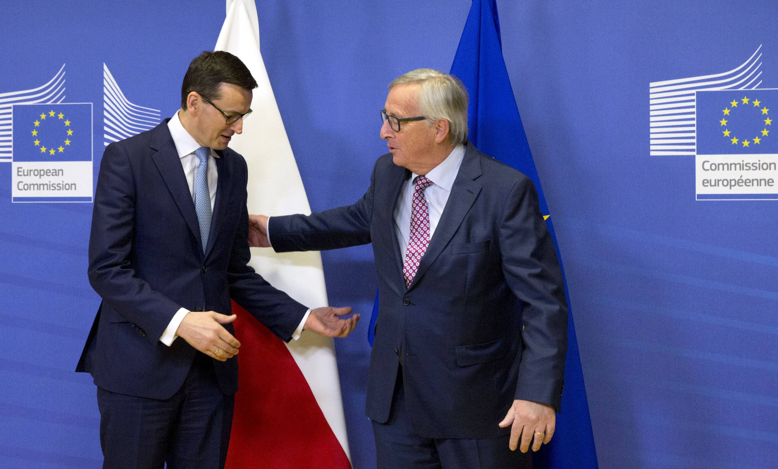 EU-Kommissionspräsident Juncker empfängt in Brüssel Polens neuen Regierungschef Morawiecki.