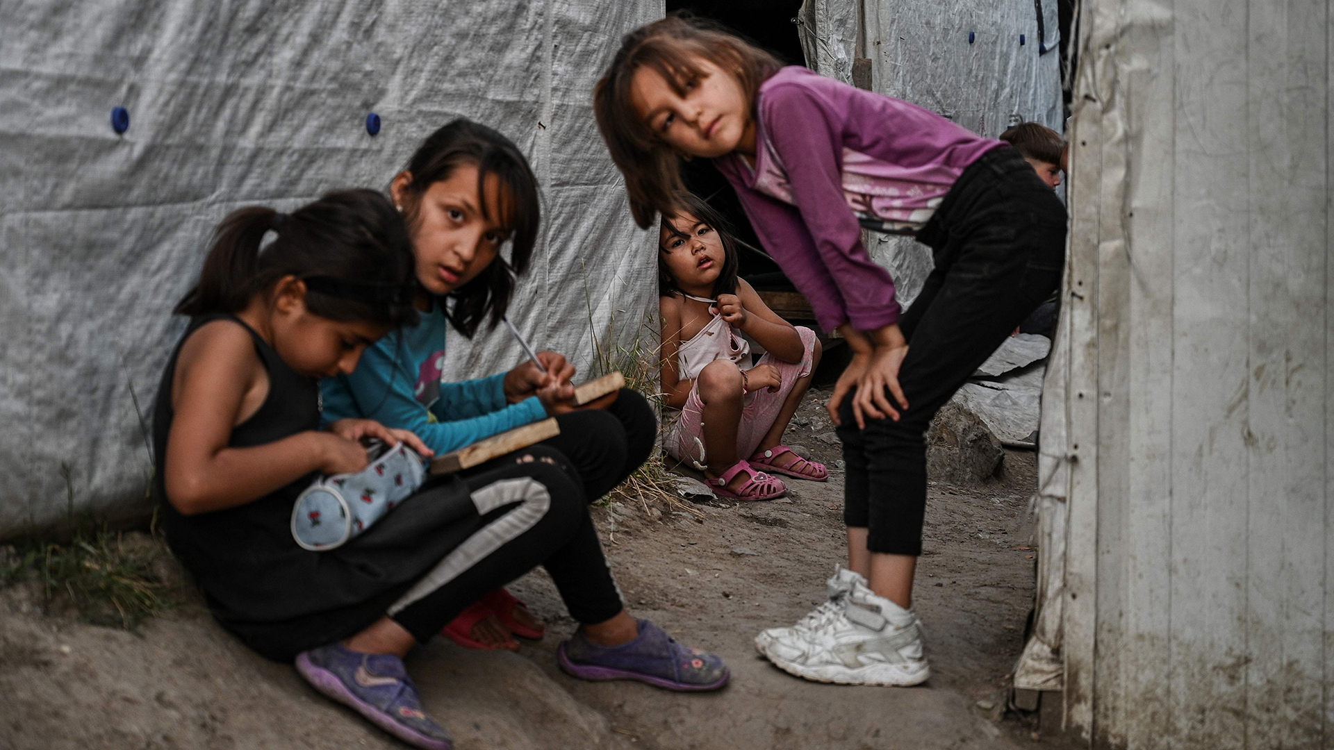 Kinder im Flüchtlinglager Moria | AFP