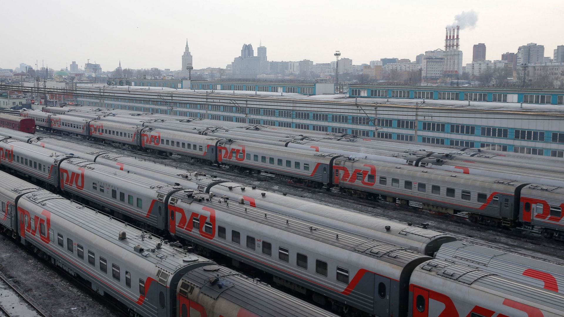 Züge stehen in Moskau | REUTERS
