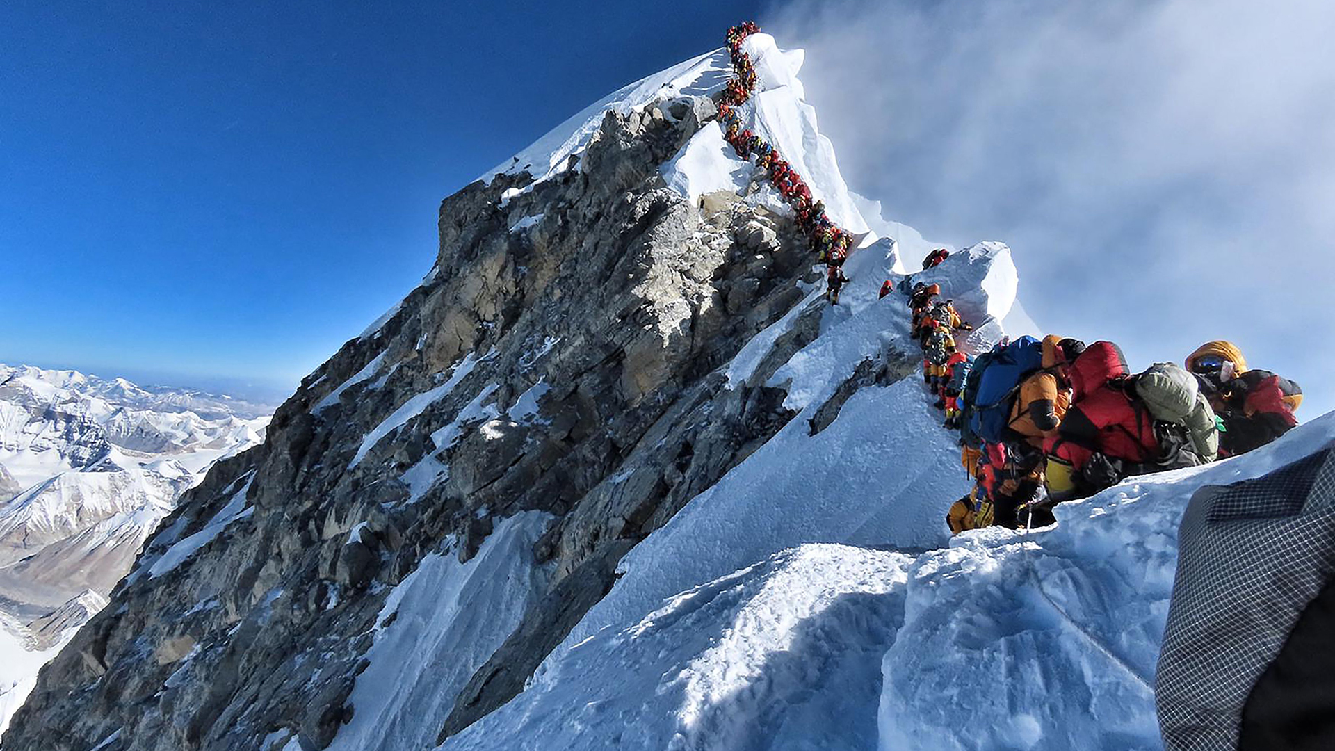 Bergsteiger auf dem Mount Everest
