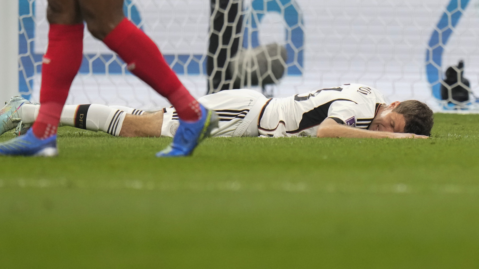 Thomas Müller bei der WM in Katar. | AP