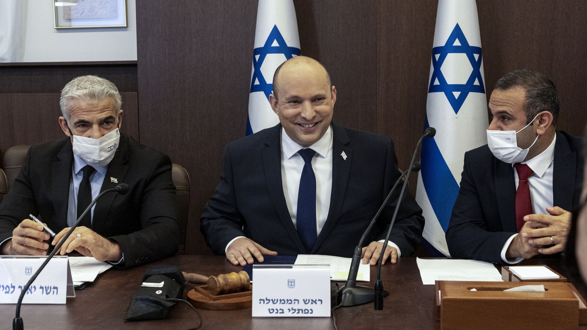 Naftali Bennett leitet eine Kabinettssitzung in Jerusalem. | AP