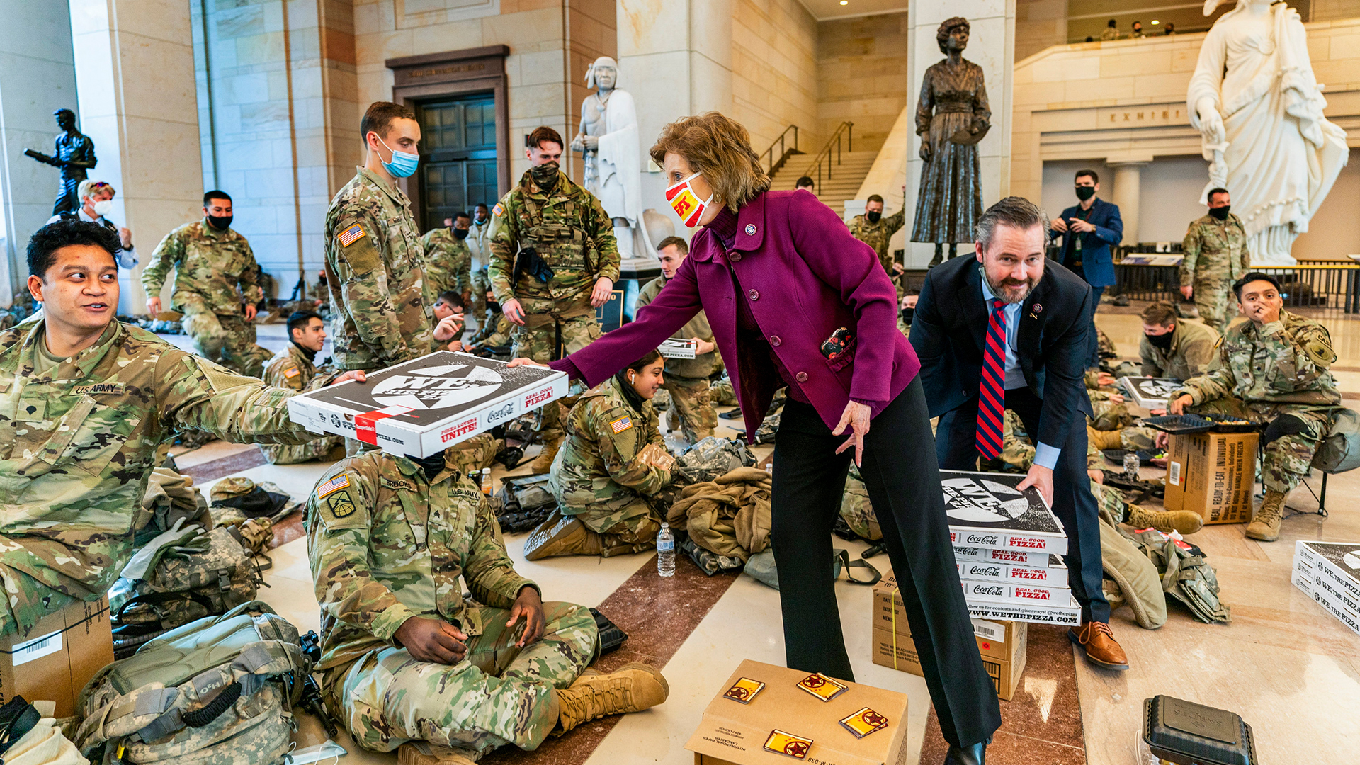 Mitglieder der Nationalgarde im Kapitol in Washington | AP