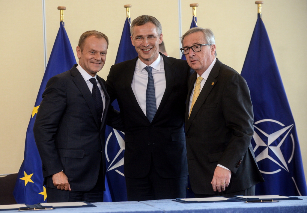 Donald Tusk, Jens Stoltenberg und Jean-Claude Juncker