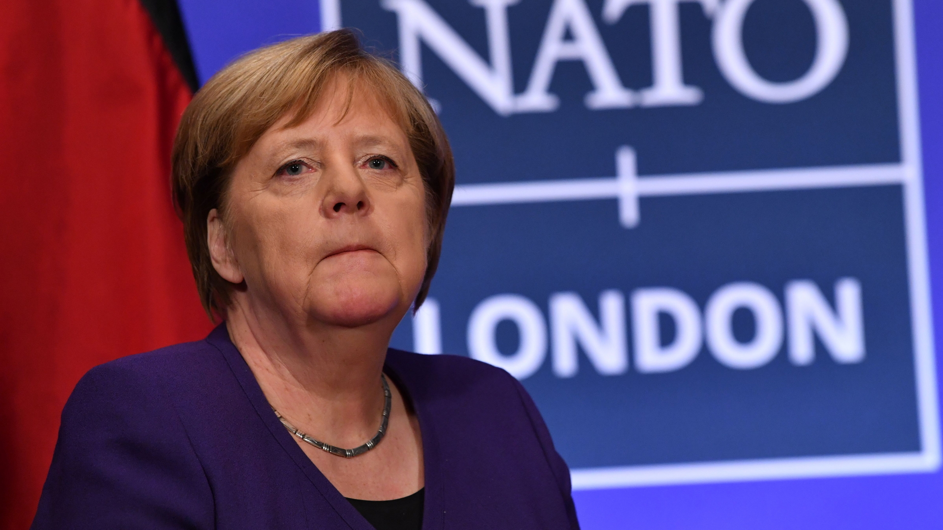 Bundeskanzlerin Angela Merkel am Rande des NATO-Gipfels in Walford. | AFP