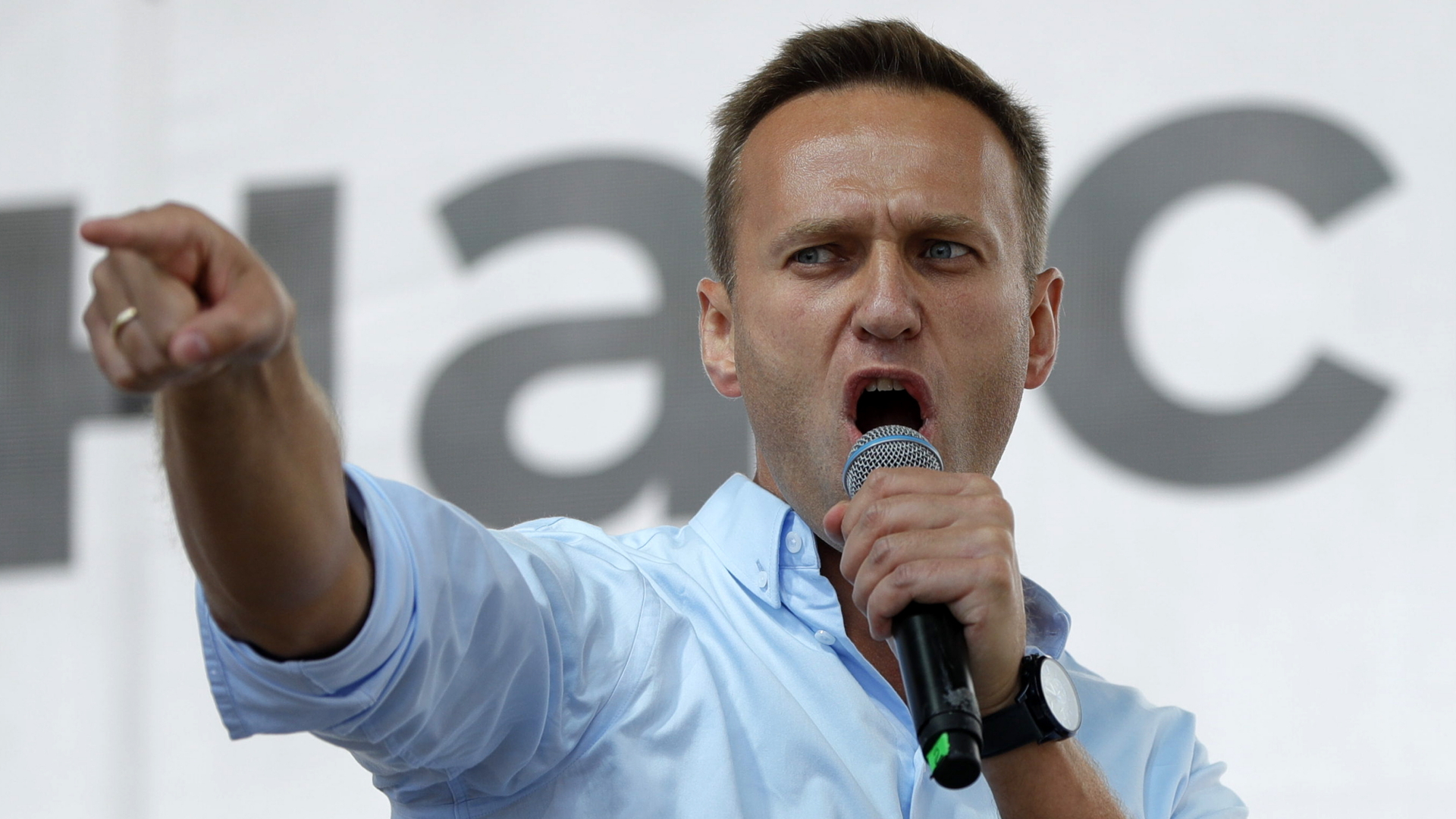 Der russische Oppositionspolitiker Nawalny auf einer Demonstration in Moskau im Jahr 2019 | dpa