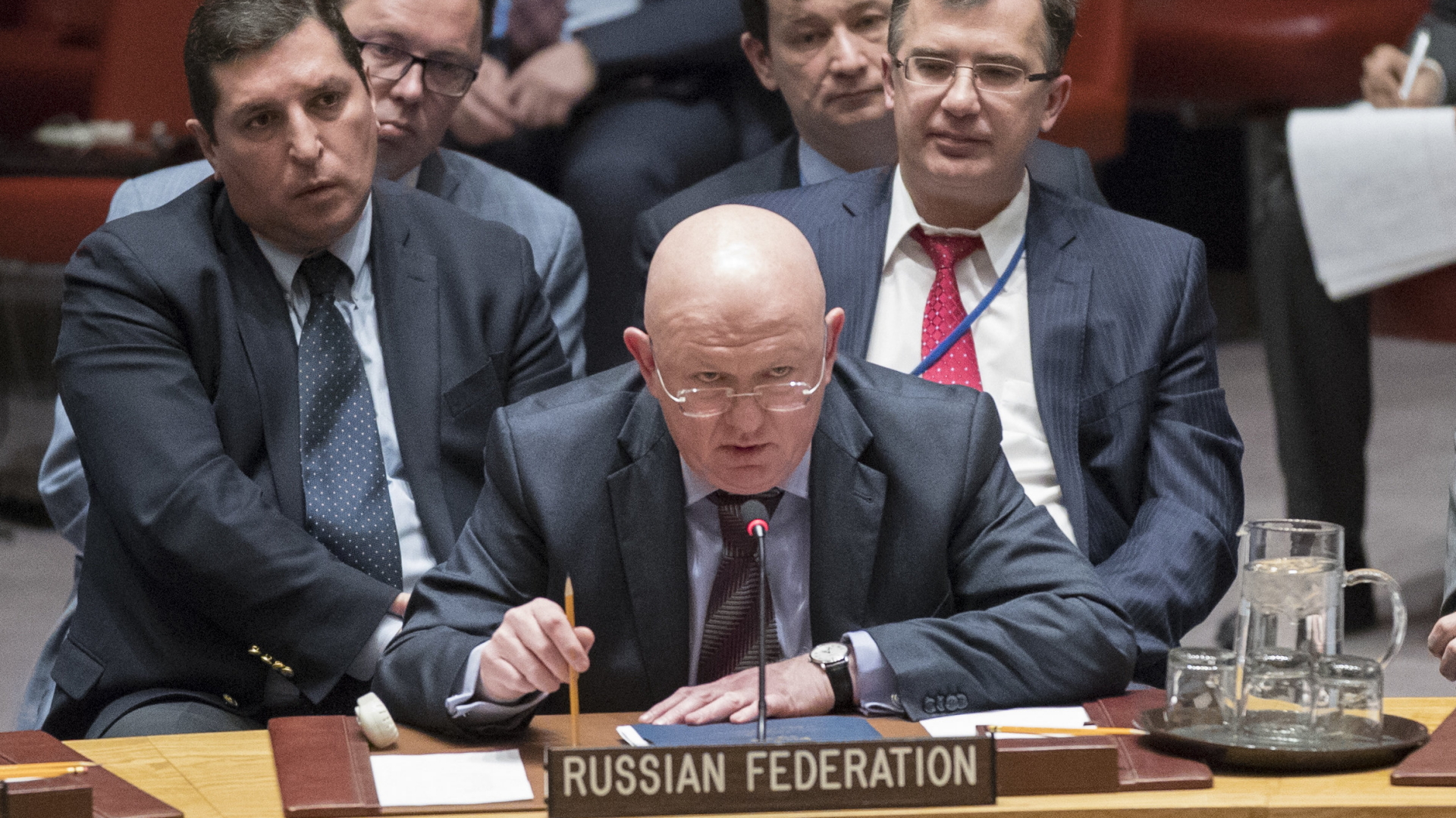 Der russische UN-Vertreter Wassili Nebensia | AP