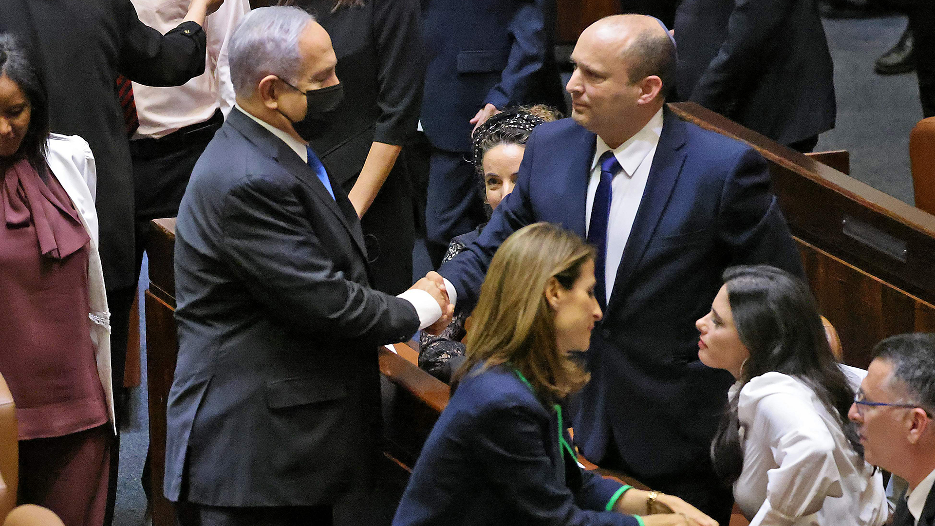 Benjamin Netanyahu und Naftali Bennett | AFP