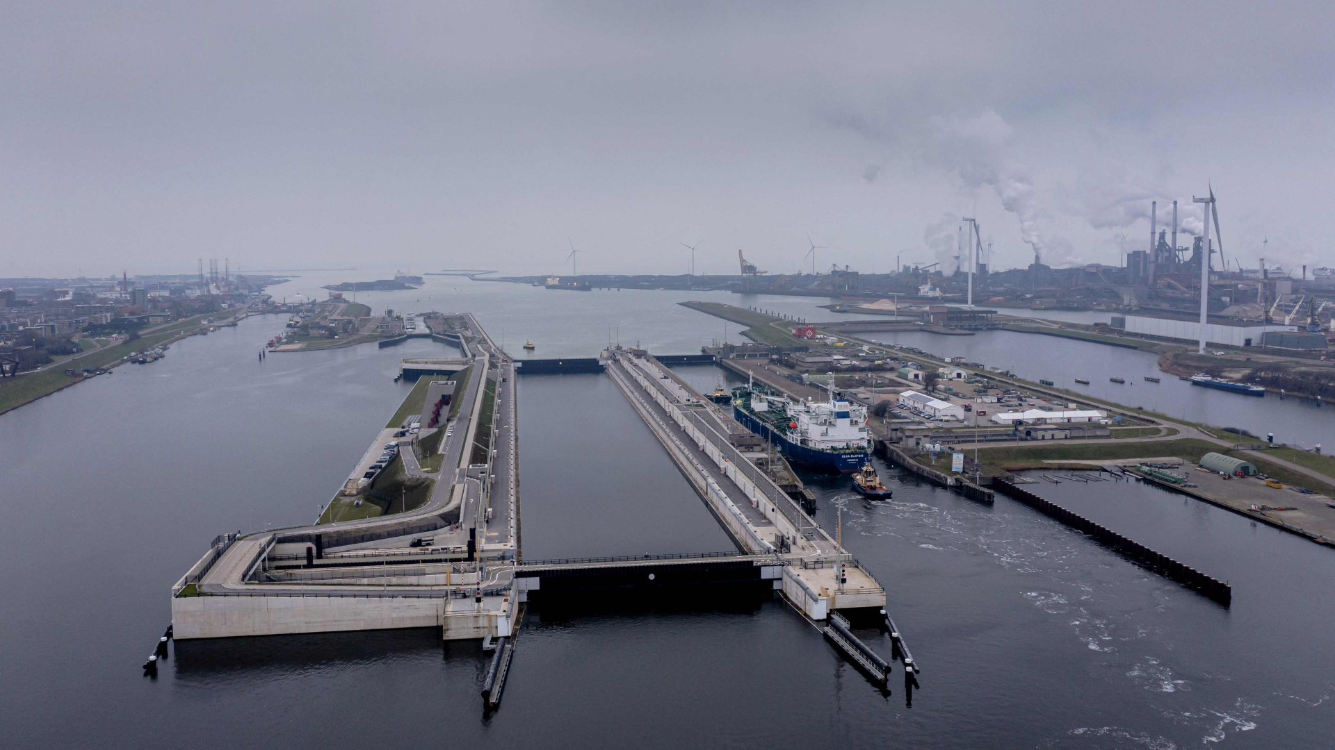 Die Seeschleuse bei Ijmuiden verbindet die Nordsee mit dem Hafen von Amsterdam (Niederlande) | AFP