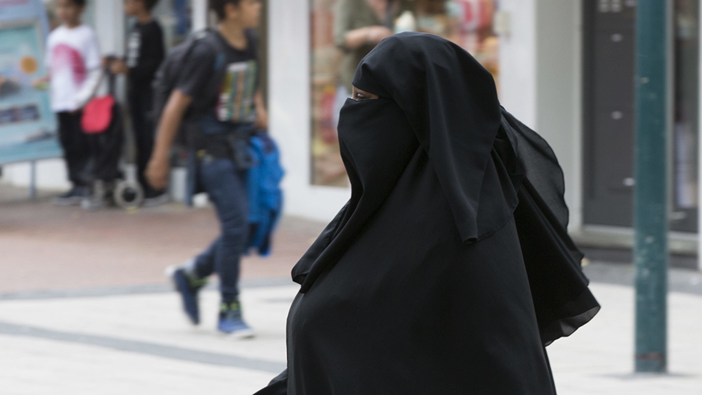 Eine Niqab-Trägerin in Bad Godesberg | picture alliance / Ulrich Baumga