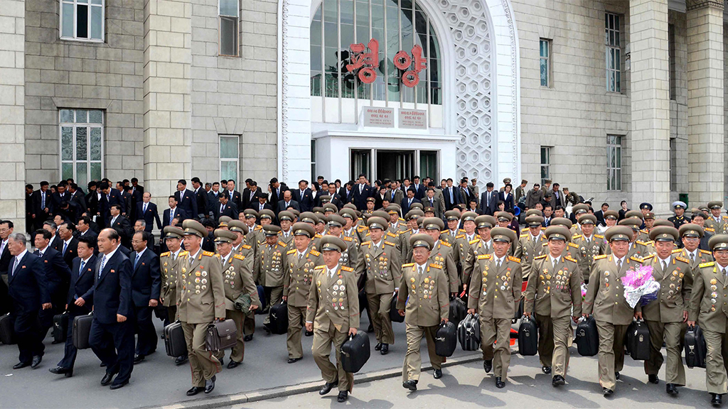 Teilnehmer des Parteitags in Nordkorea von 2016
