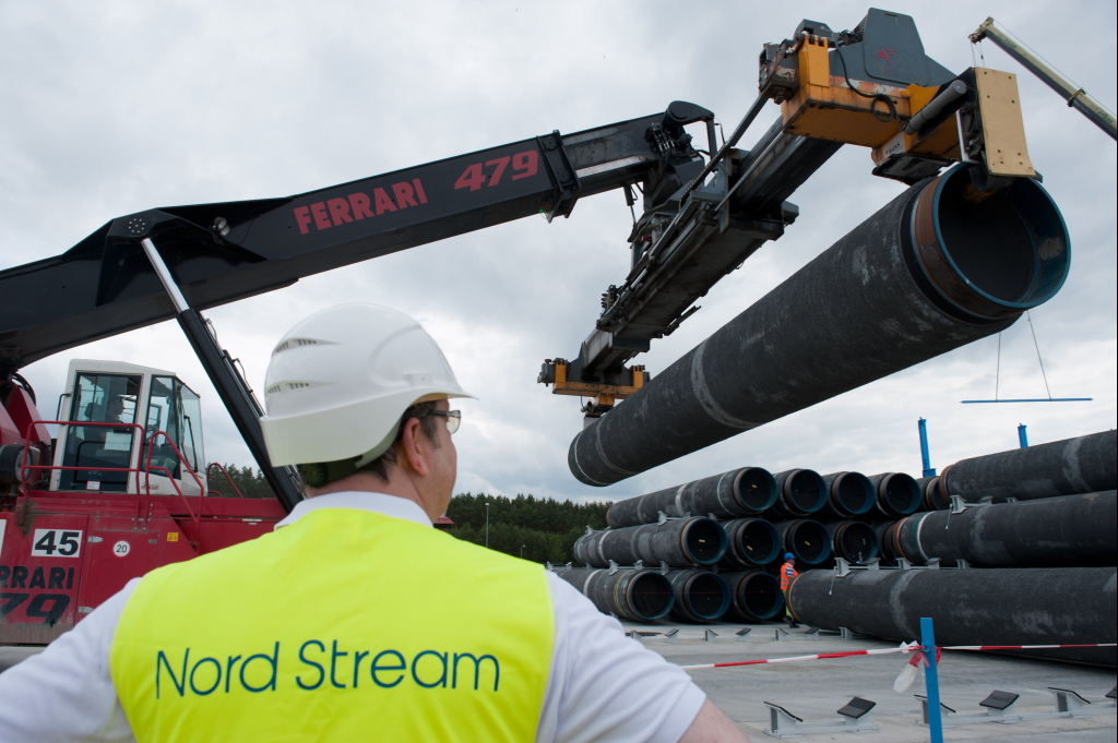 Bau der ersten Nord-Stream-Pipeline (2012)