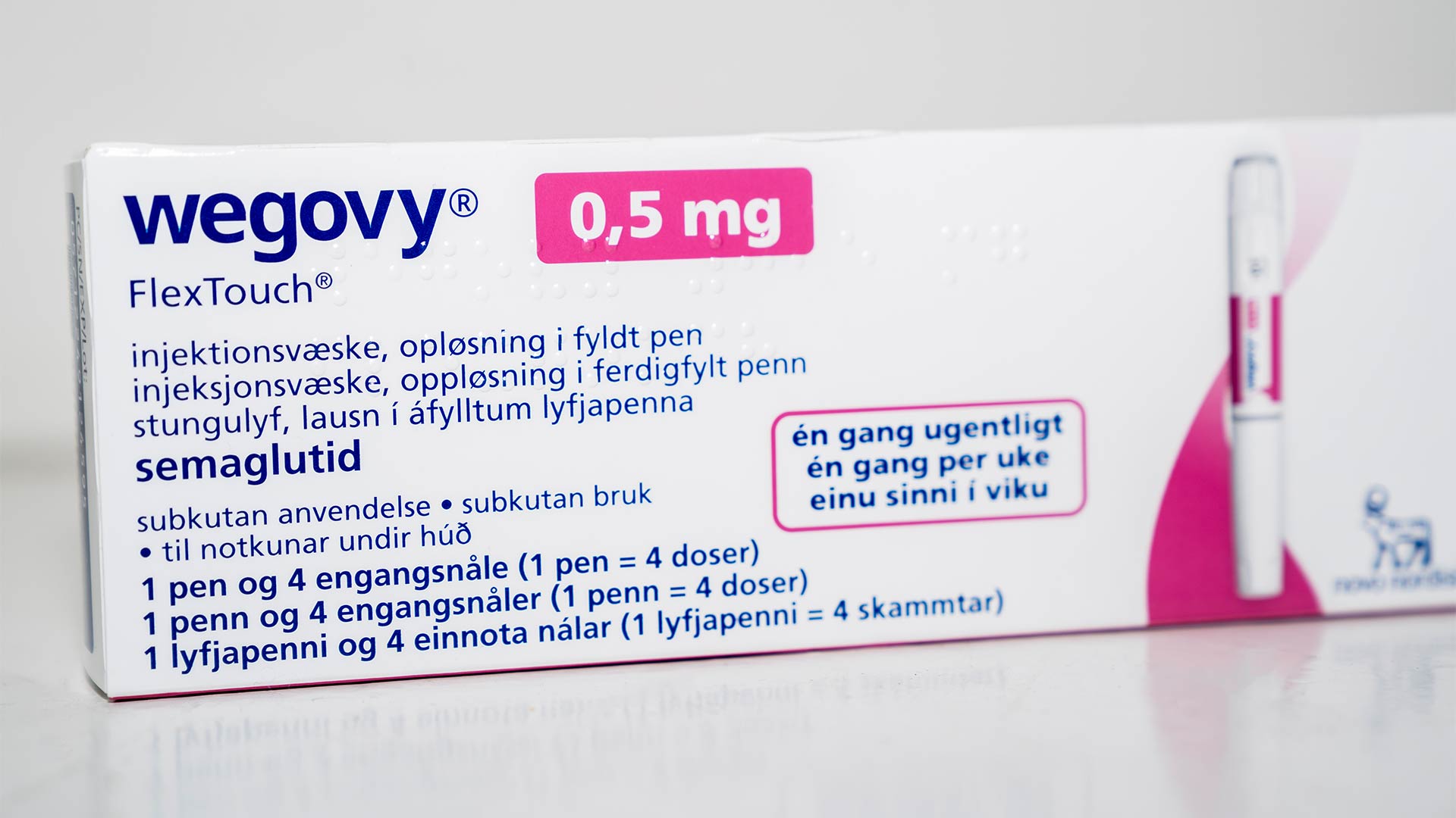 Packung des Abnehmmittels «Wegovy» des Pharmakonzerns Novo Nordisk.