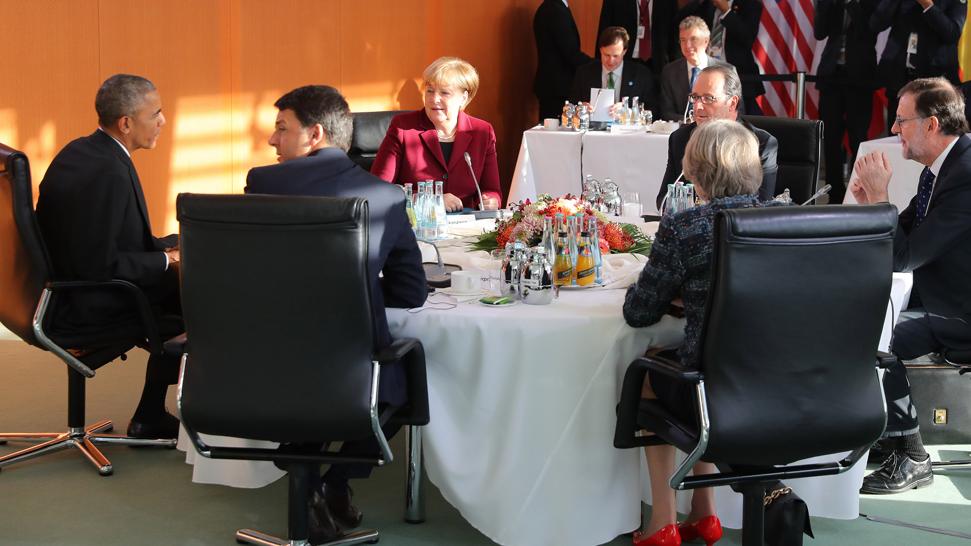 Obama beim Treffen mit EU-Staatschefs in Berlin