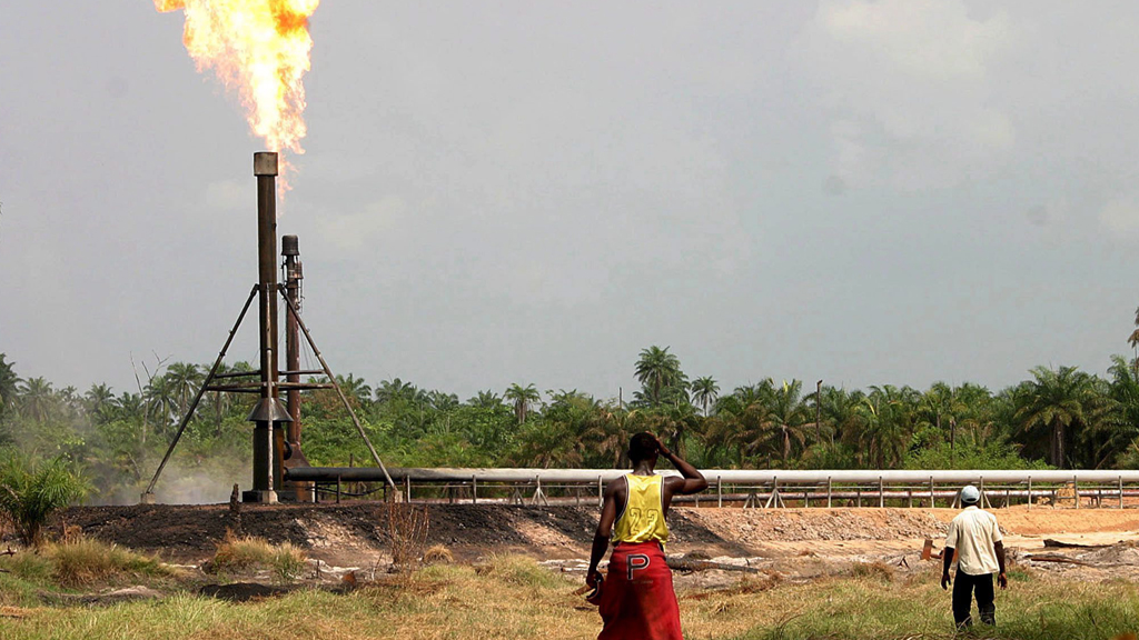 Nigerianische Arbeiter der Akon Oil Company