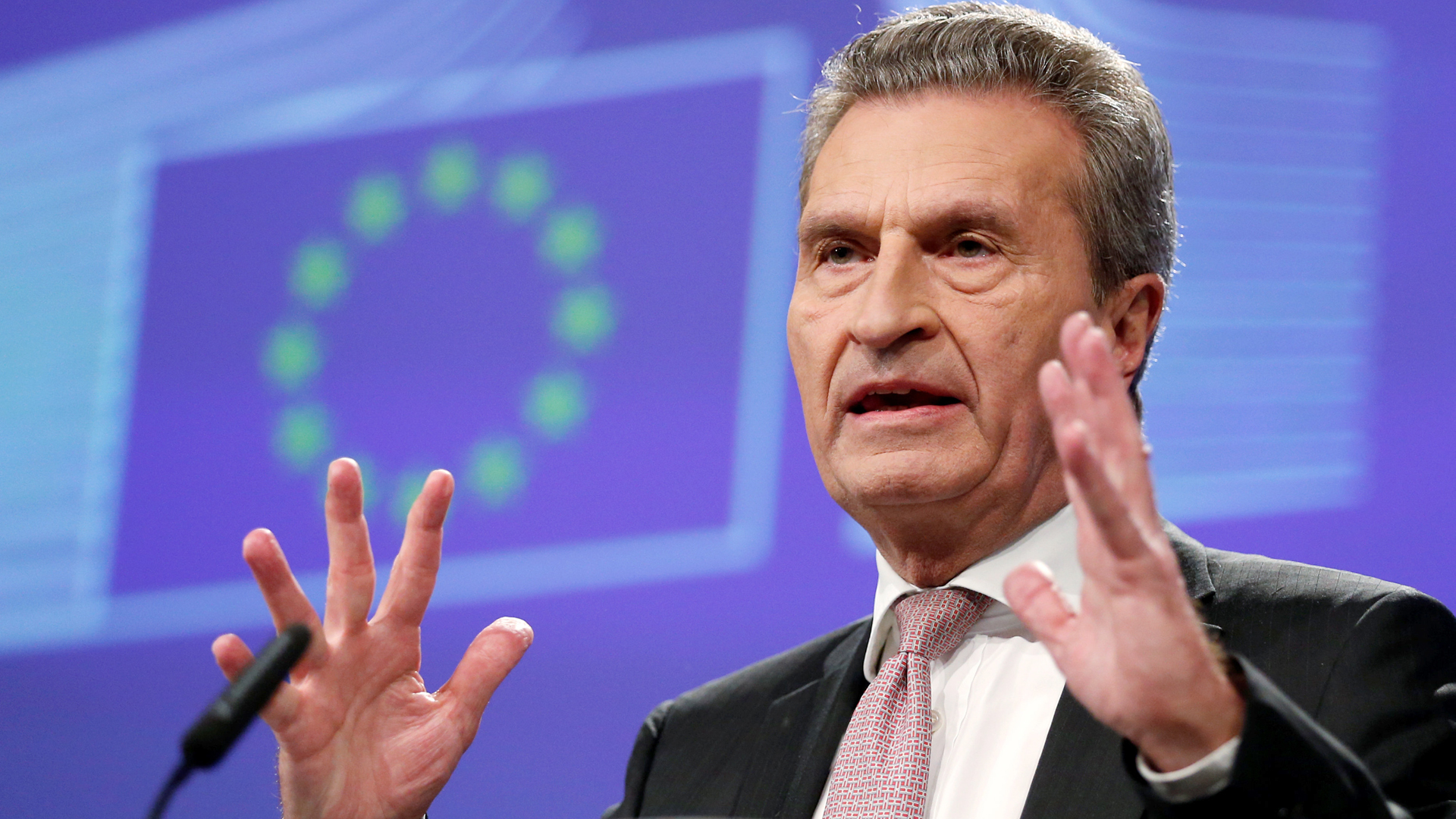 EU-Haushaltskommissar Günther Oettinger | REUTERS