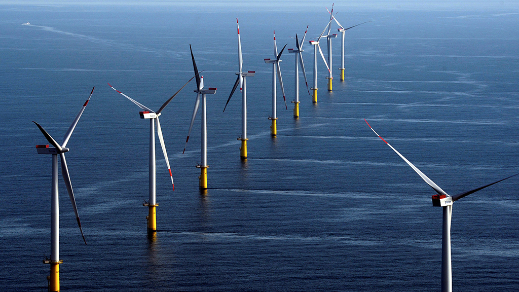 Der bei Helgoland gelegene Offshore-Windpark "Meerwind Süd/Ost" | dpa