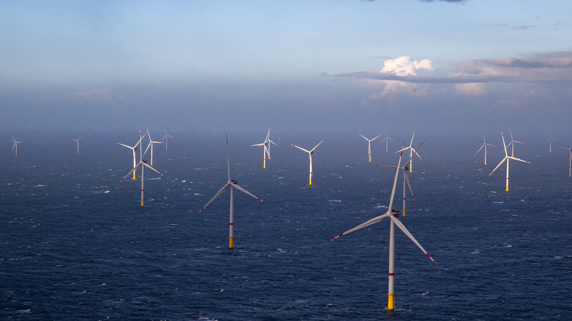 Offshore-Windpark in der Nordsee bei Oostende