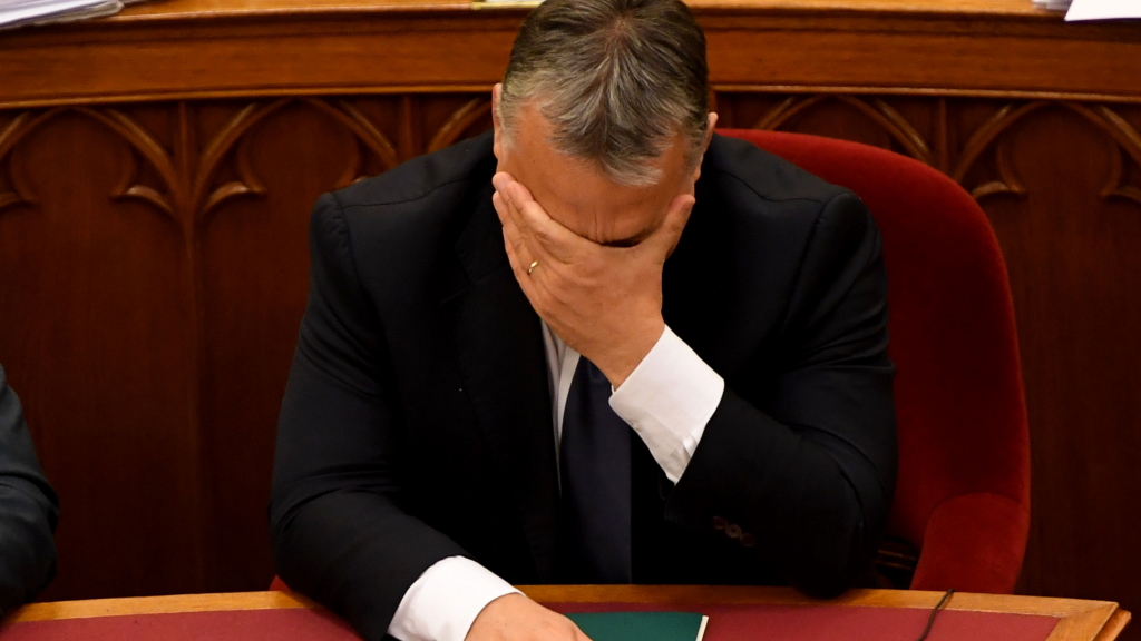 Victor Orbán, ungarischer Regierungschef, im Parlament | AFP