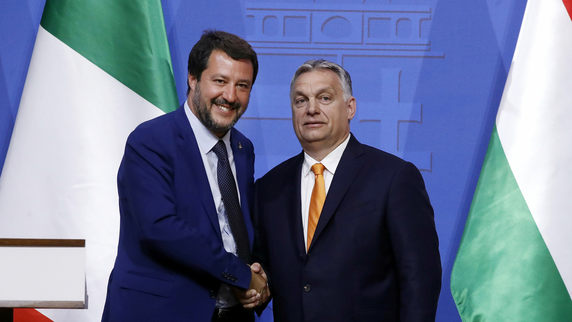 Ungarns Ministerpräsident Viktor Orban (rechts) und Italiens Innenminister Matteo Salvini | dpa