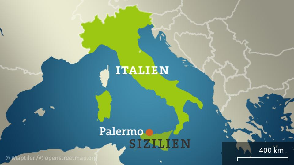 Italien mit Sizilien und Palermo
