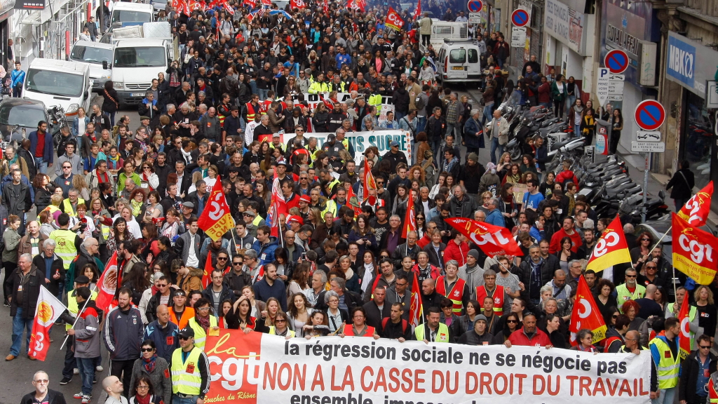 Streikteilnehmer in Frankreich
