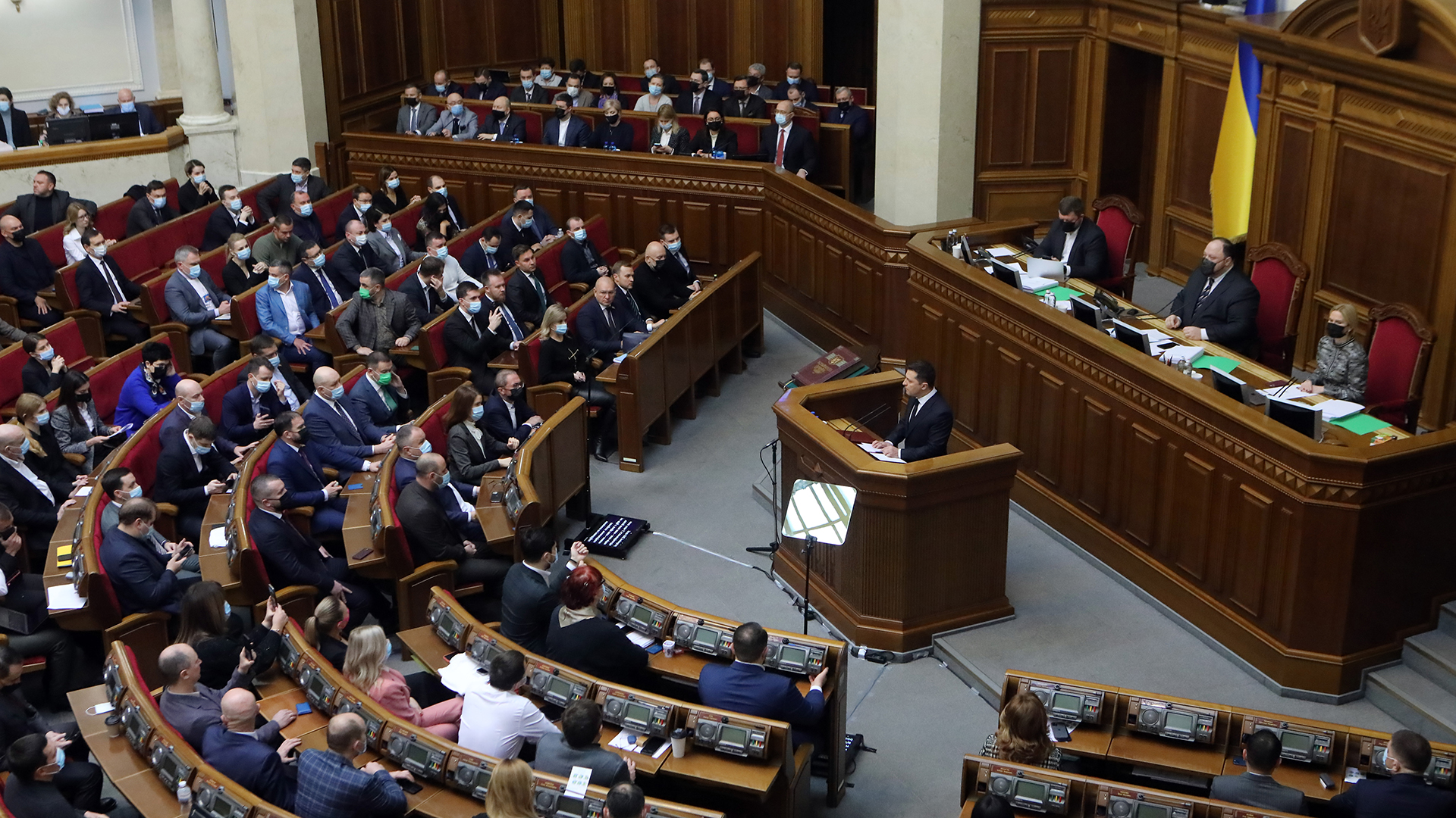 Das Parlament der Ukraine in Kiew (Archivbild: 01.02.2022) | dpa