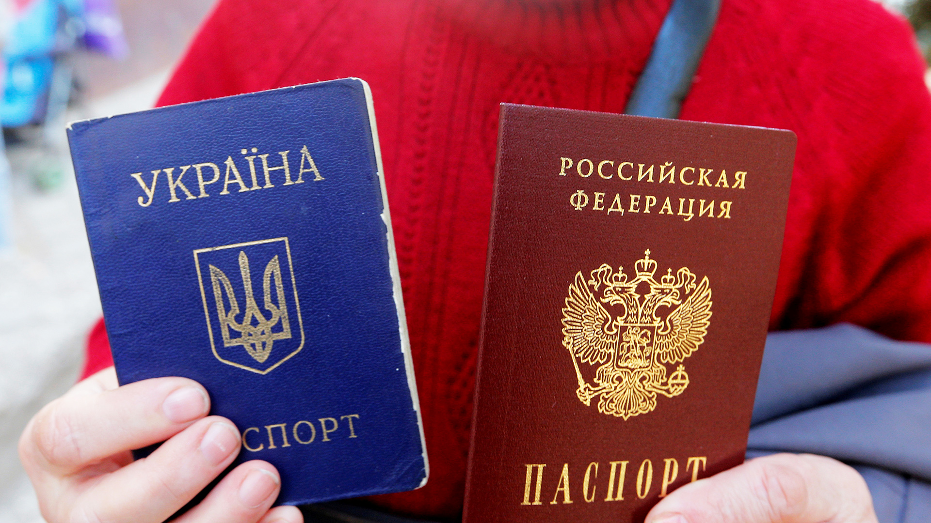 ukainischer (L) und russischer Pass | REUTERS