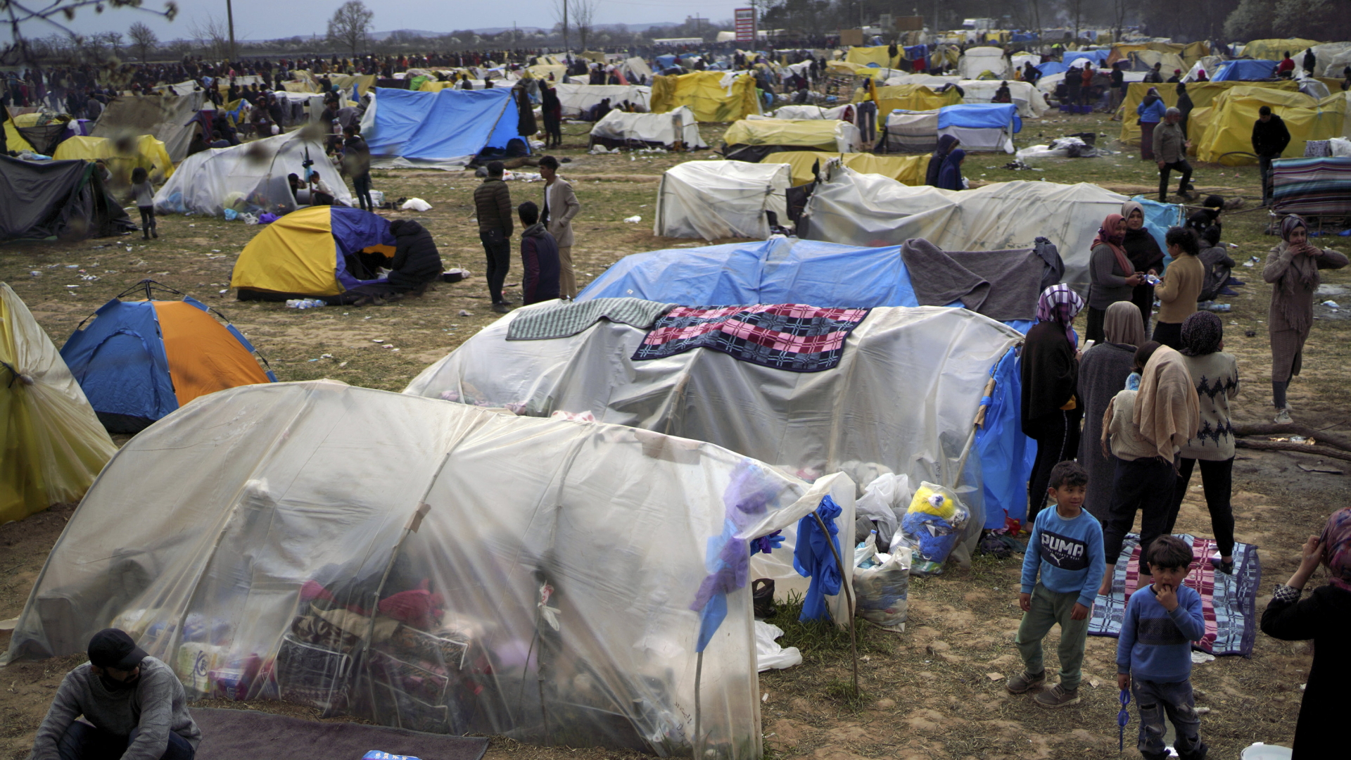 Flüchtlingscamp bei Pazarkule in der Nähe der türkisch-griechischen Grenze (Foto vom 10. März 2020) | AP