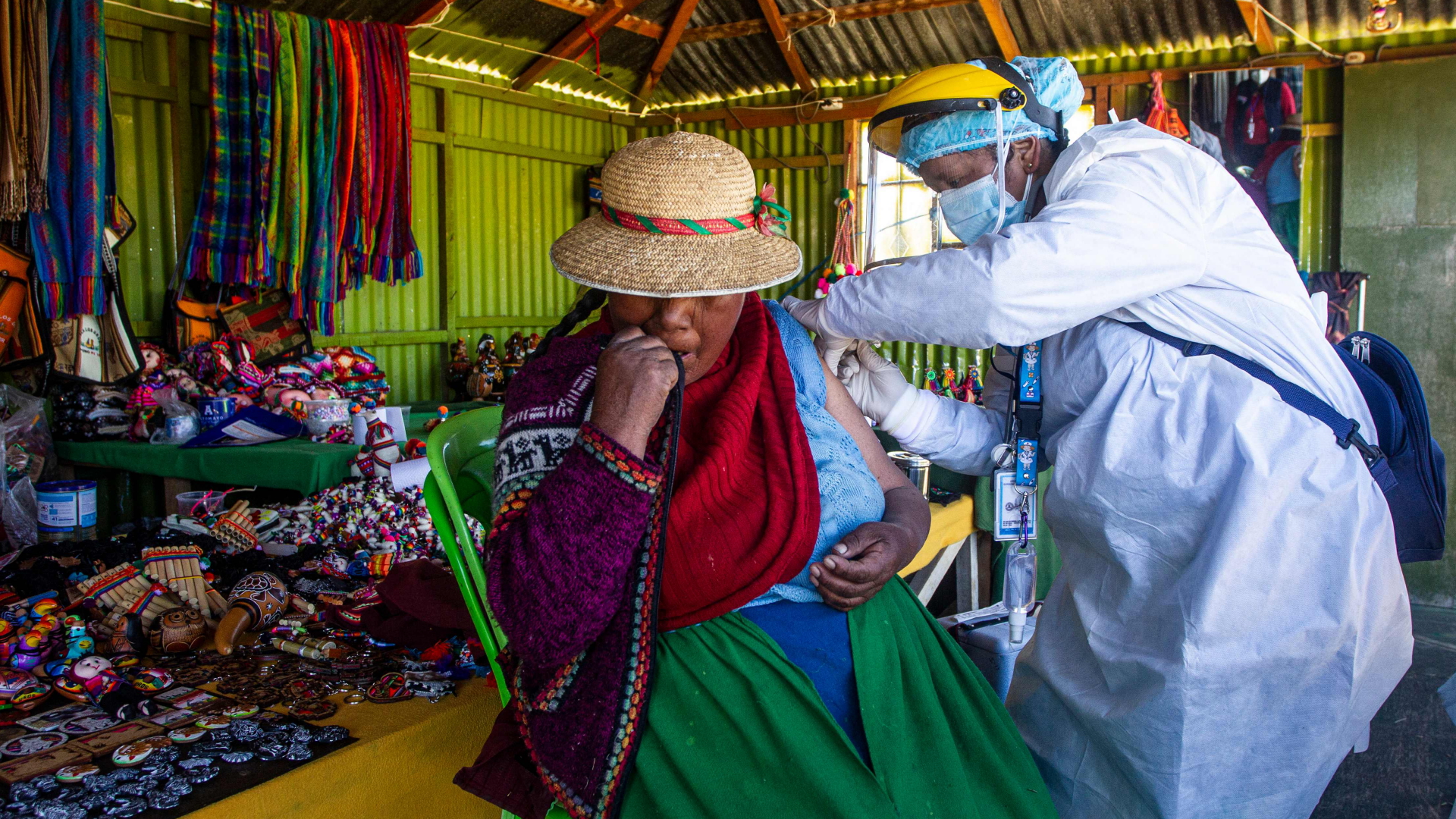 Impfung auf einer Insel auf dem Tititcaca-See (Peru) | AFP