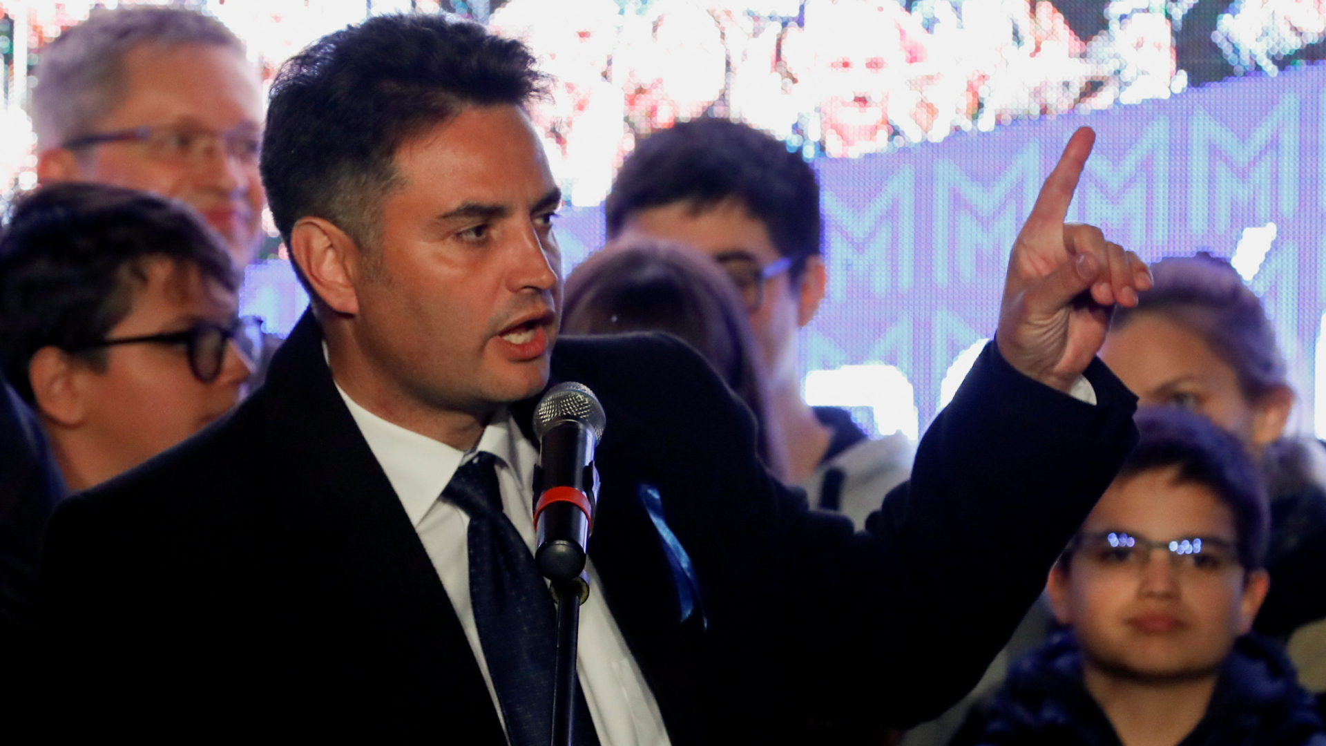 Peter Marki-Zay spricht zu Anhängern, nachdem er zum Oppositionskandidaten für die ungarische Parlamentswahl 2022 gewählt wurde. | REUTERS